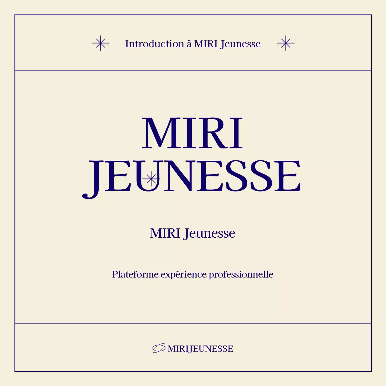 Un simple poste de recrutement communautaire en bleu marine et beige