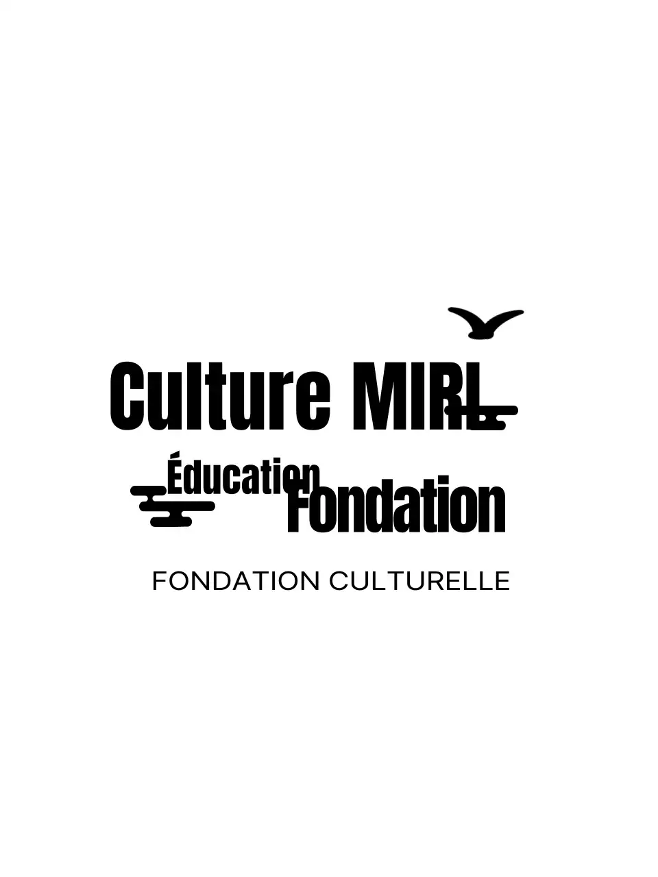 Logo d'une fondation d'organisation éducative avec concept typographique