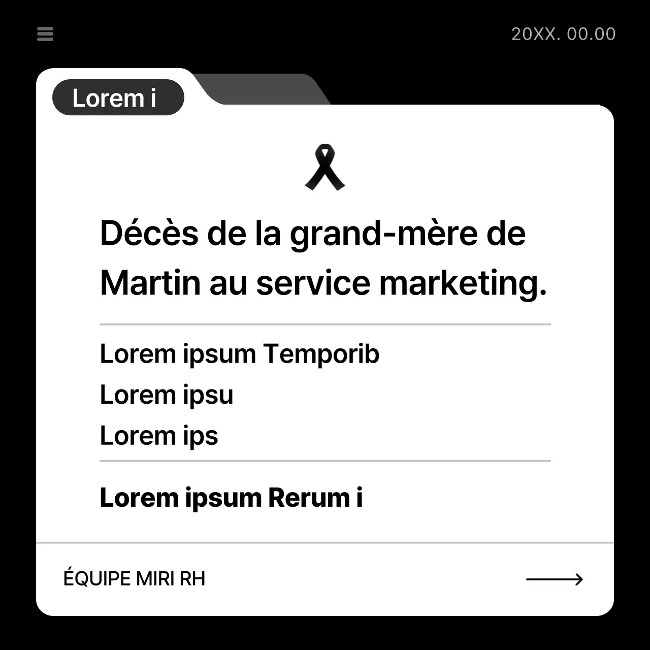 Guide simple d'annonce d'entreprise en bleu