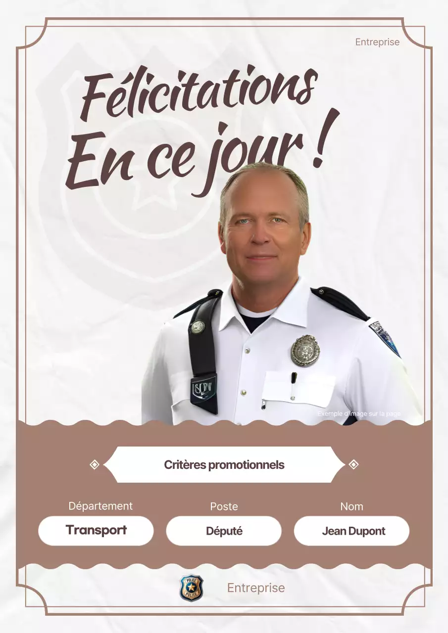 Une simple annonce de promotion brune