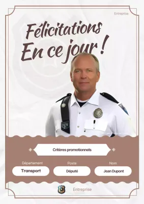 Une simple annonce de promotion brune