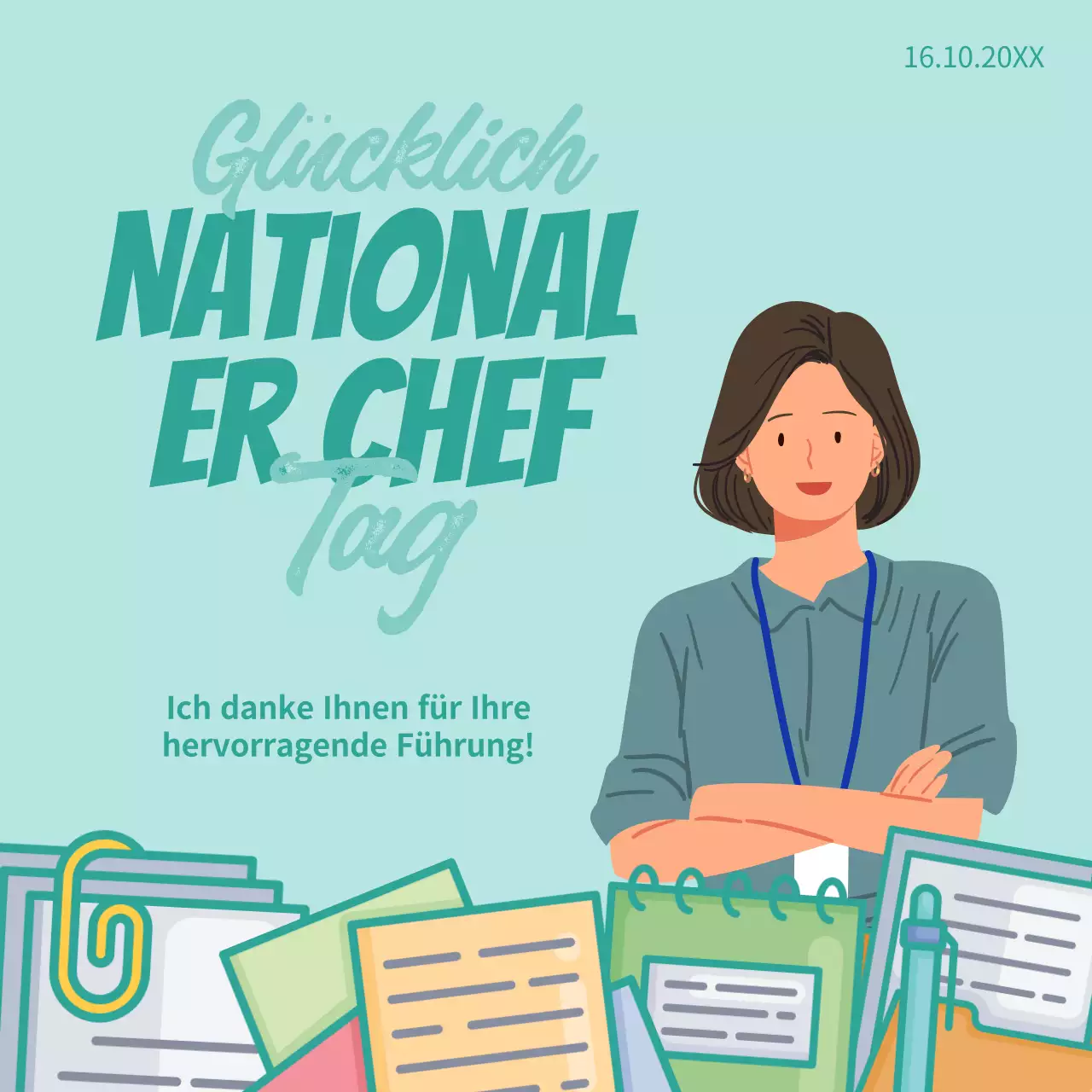 Mint einfache Anzeige zum National Boss Day