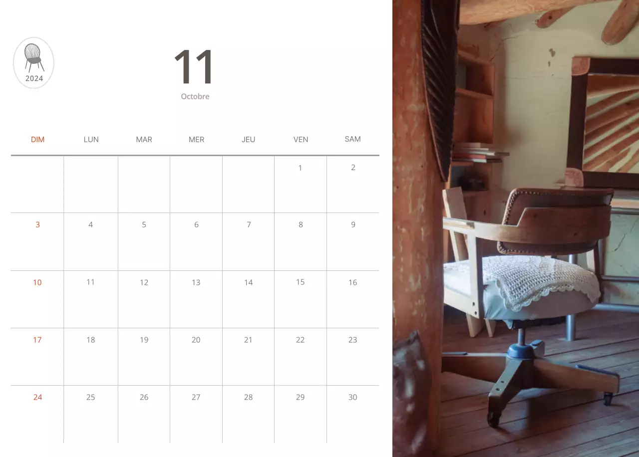 Meubles simples et naturels dans des tons beiges et neutres