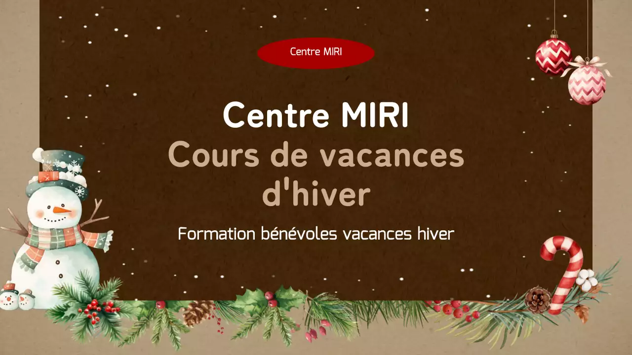 Vintage brown and beige winter break volunteer training guide