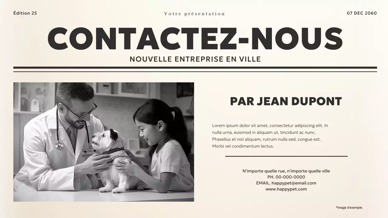 Thème d'actualité vintage noir et beige Business Material