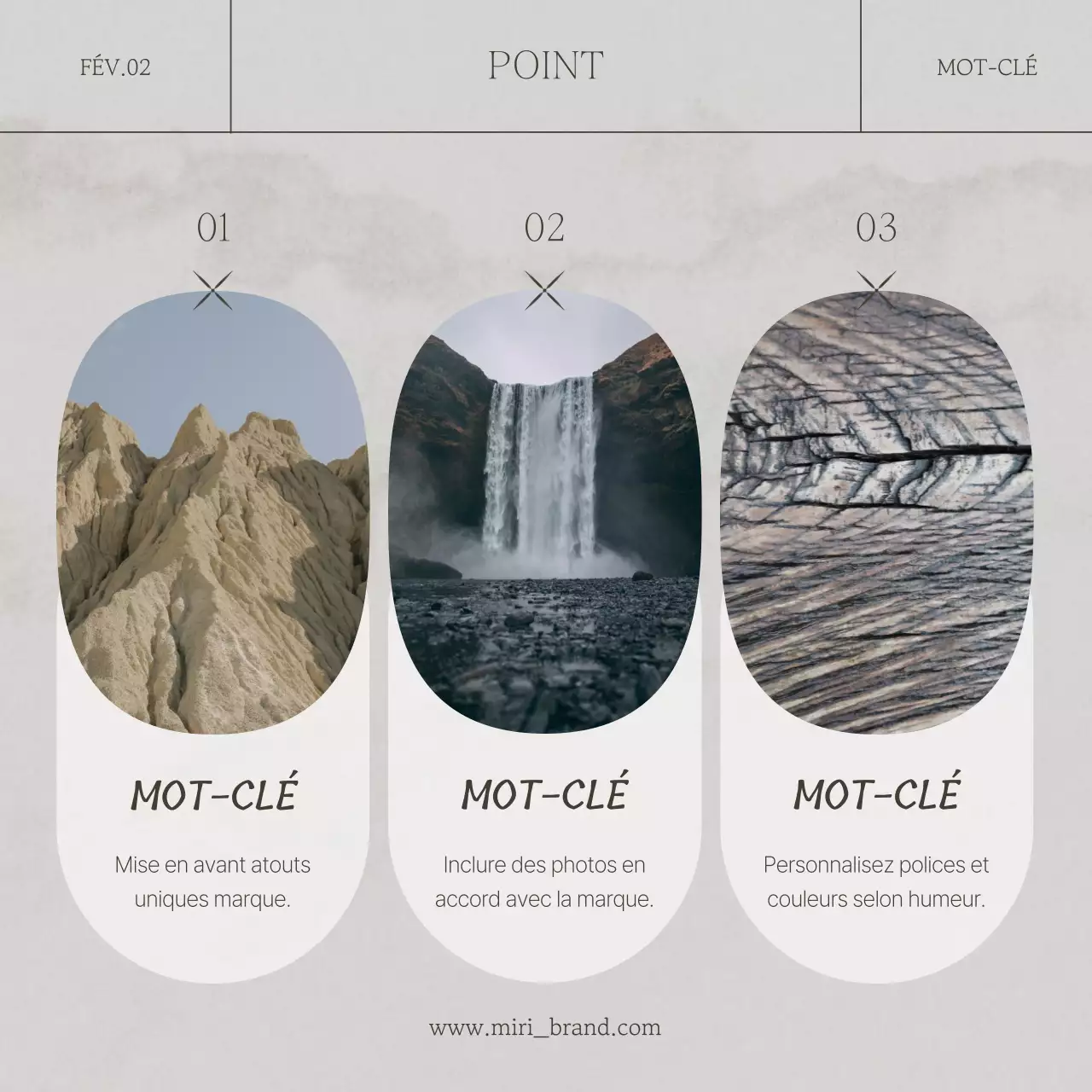 Beige et marron pour une image de marque moderne et émotionnelle