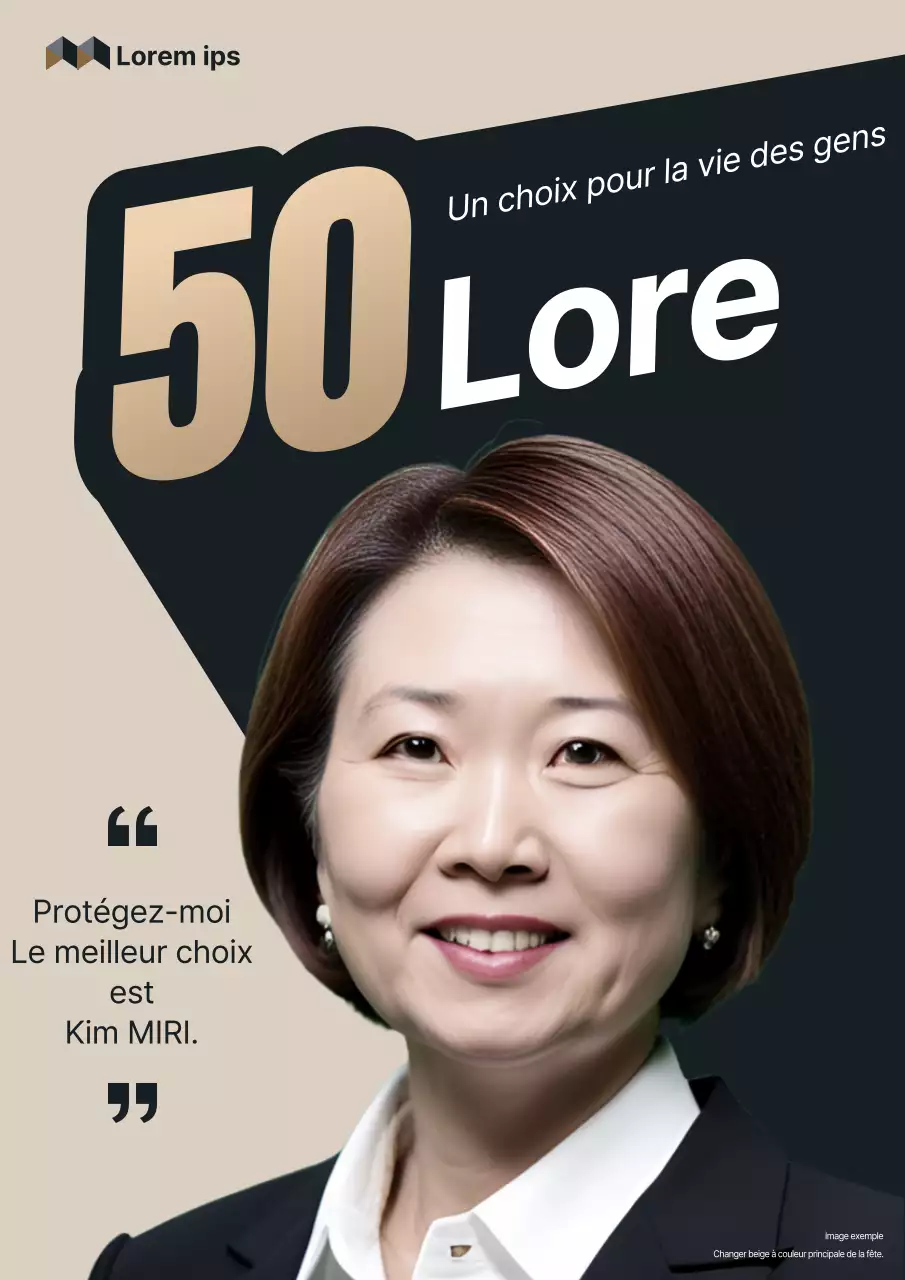 Une campagne électorale simple, beige et noire