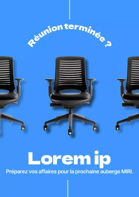 Annonce d'une campagne de culture d'entreprise kitsch sur fond bleu clair