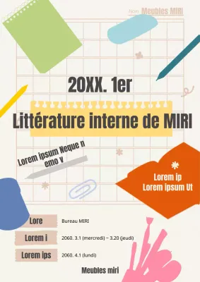 Flyer pour un événement d'entreprise en beige