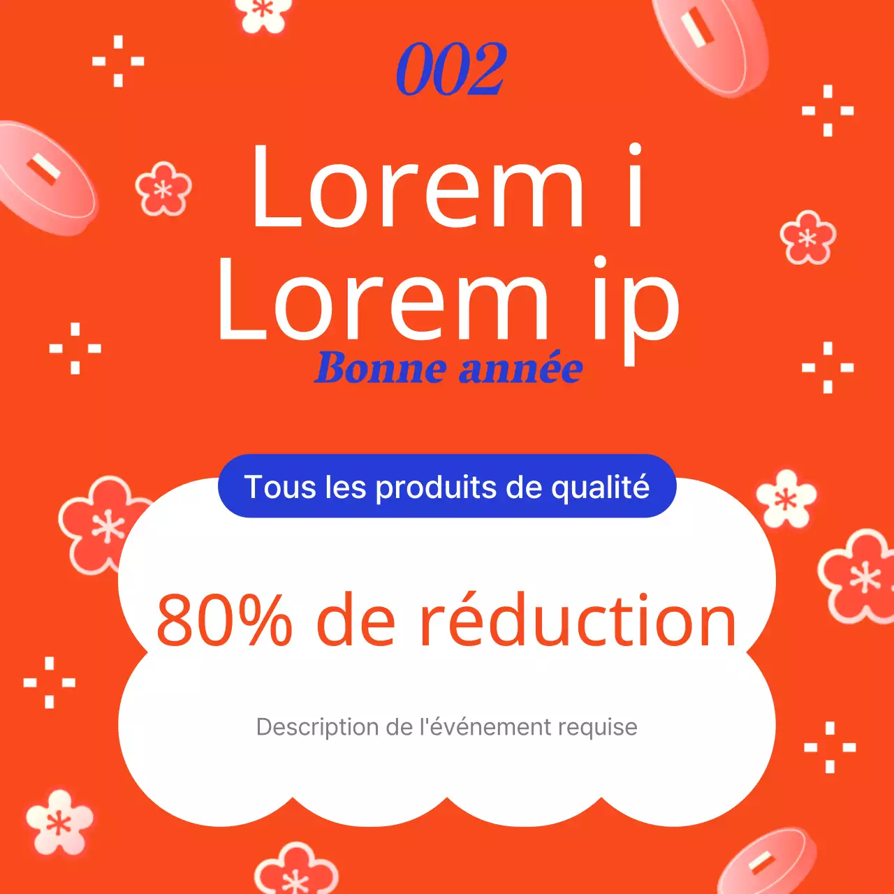 Promouvoir un modèle de vacances orientales en rouge et bleu