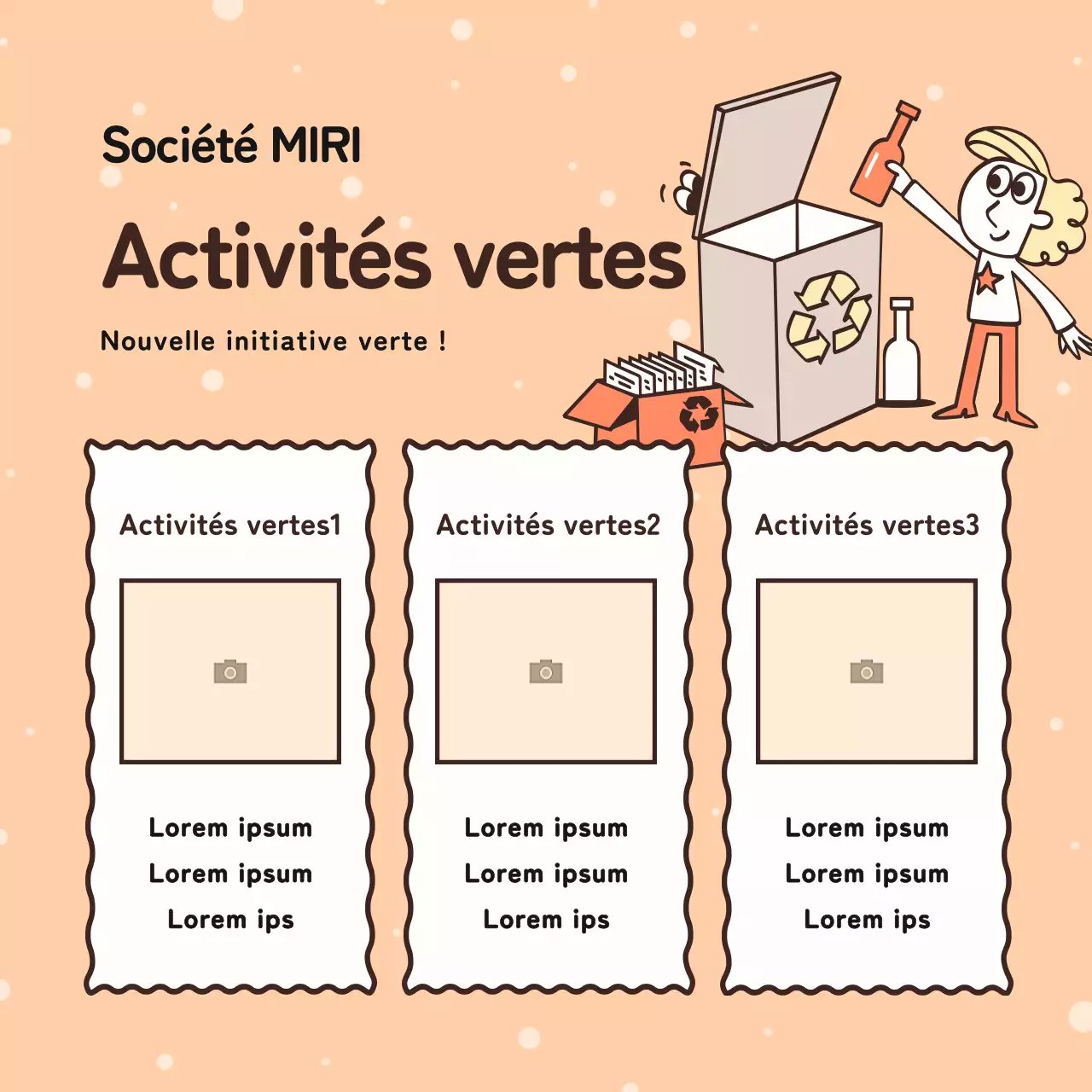 Promouvoir les bonnes actions de votre entreprise en orange et jaune