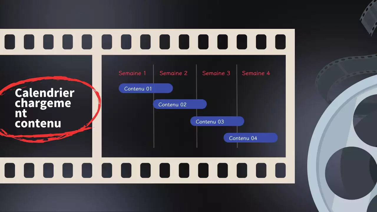 Plan de contenu vidéo [Proposition de plan de contenu vidéo tendance noir et bleu