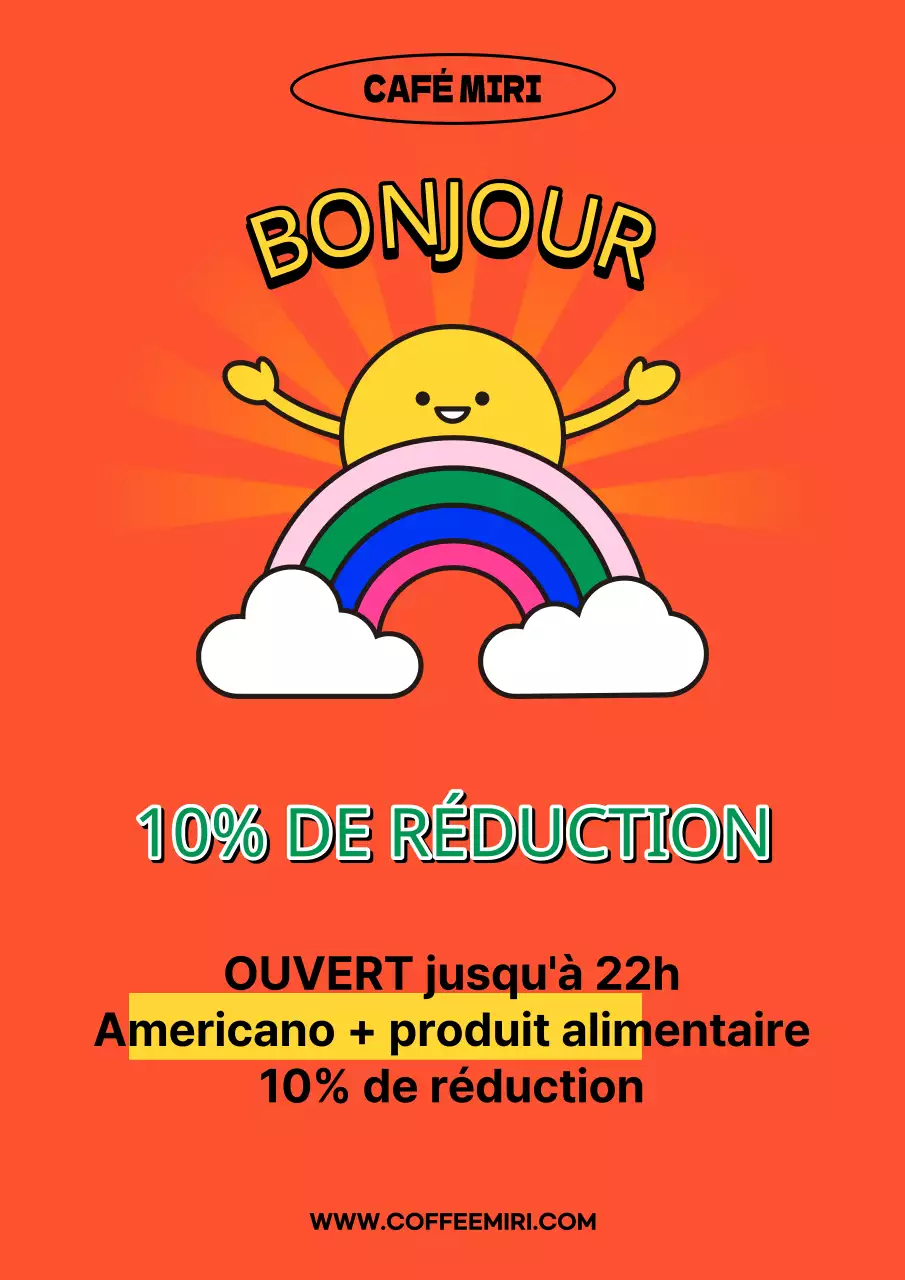 Faites la promotion de votre événement Pop Art Cafe en orange