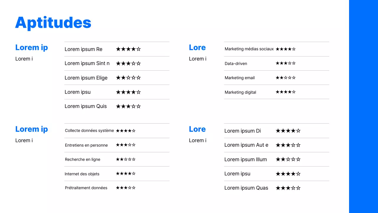 Portefeuille de carrière simple sur fond bleu