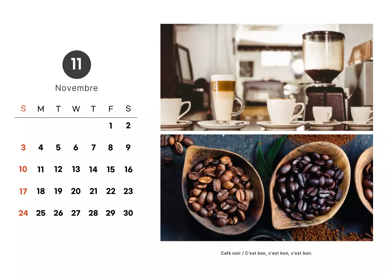 Un café sentimental blanc et marron