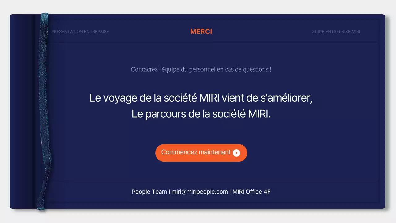 Matériel de formation simple, bleu et orange, pour le livret d'accueil des nouveaux embauchés