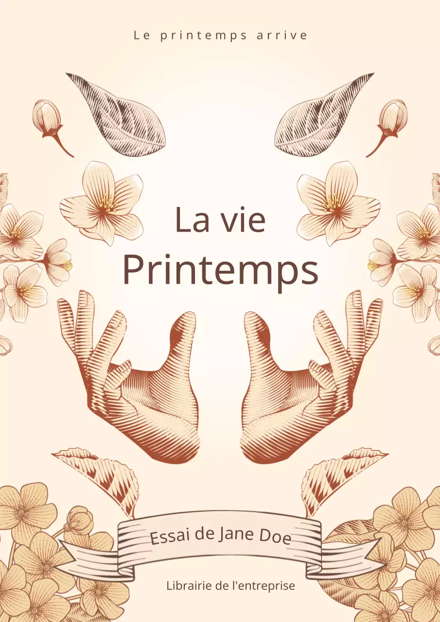 Une couverture classique d'essai de leçon de vie en jaune et marron