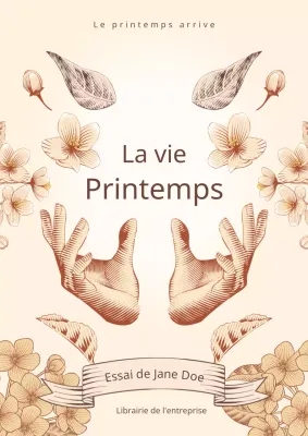 Une couverture classique d'essai de leçon de vie en jaune et marron