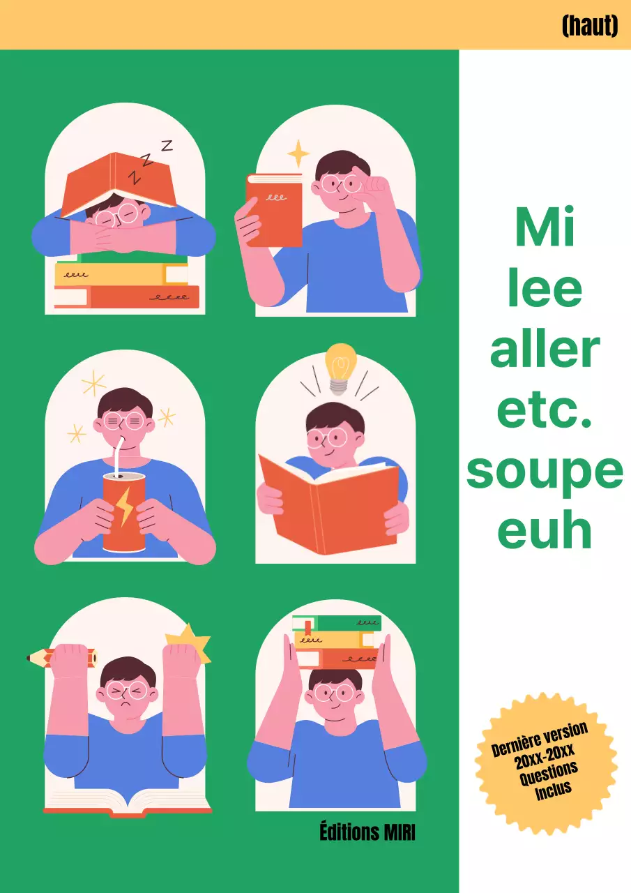 Un mignon petit cahier d'exercices vert pour le lycée