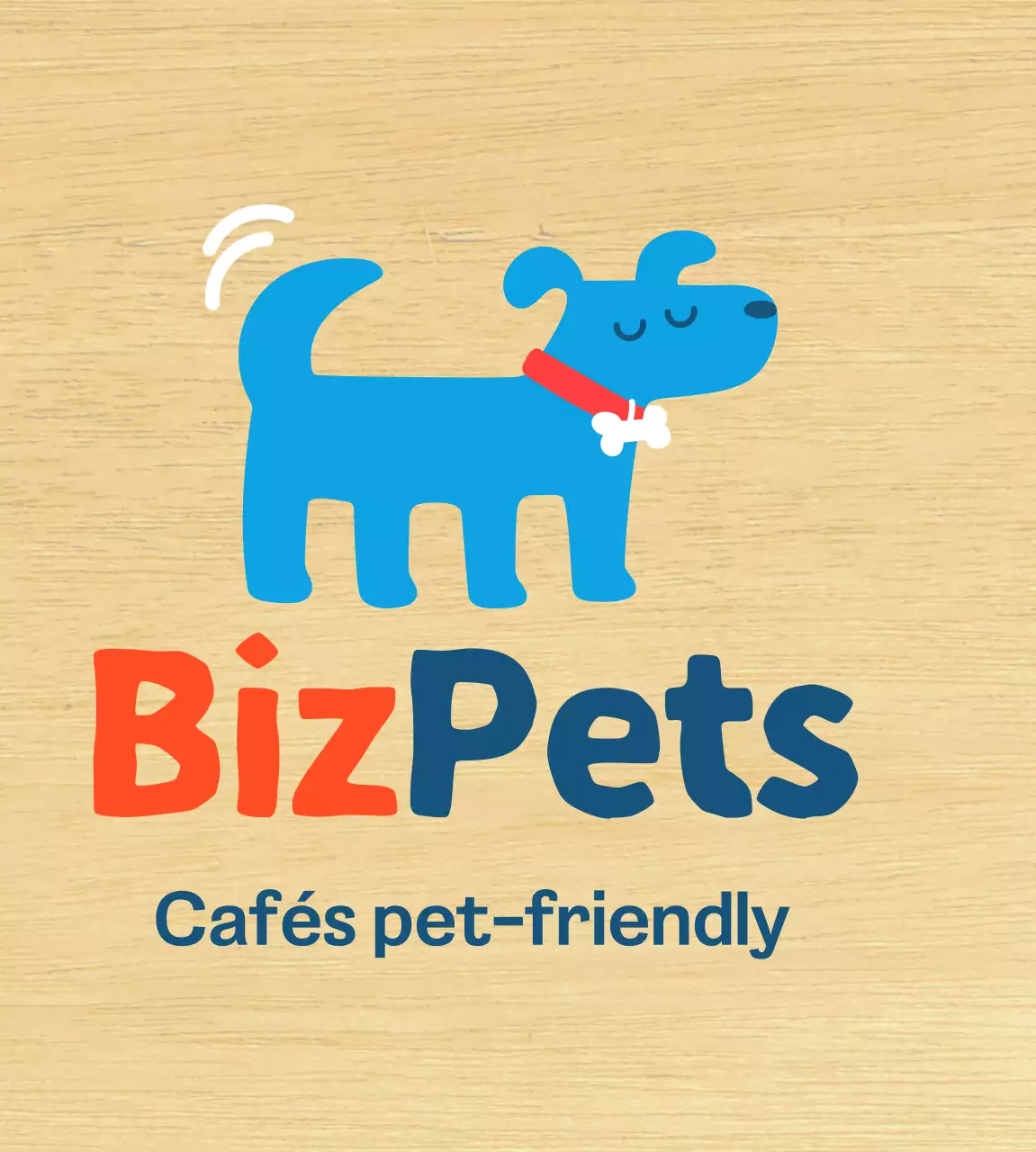 Promouvoir un café bleu simple et mignon pour les chiots