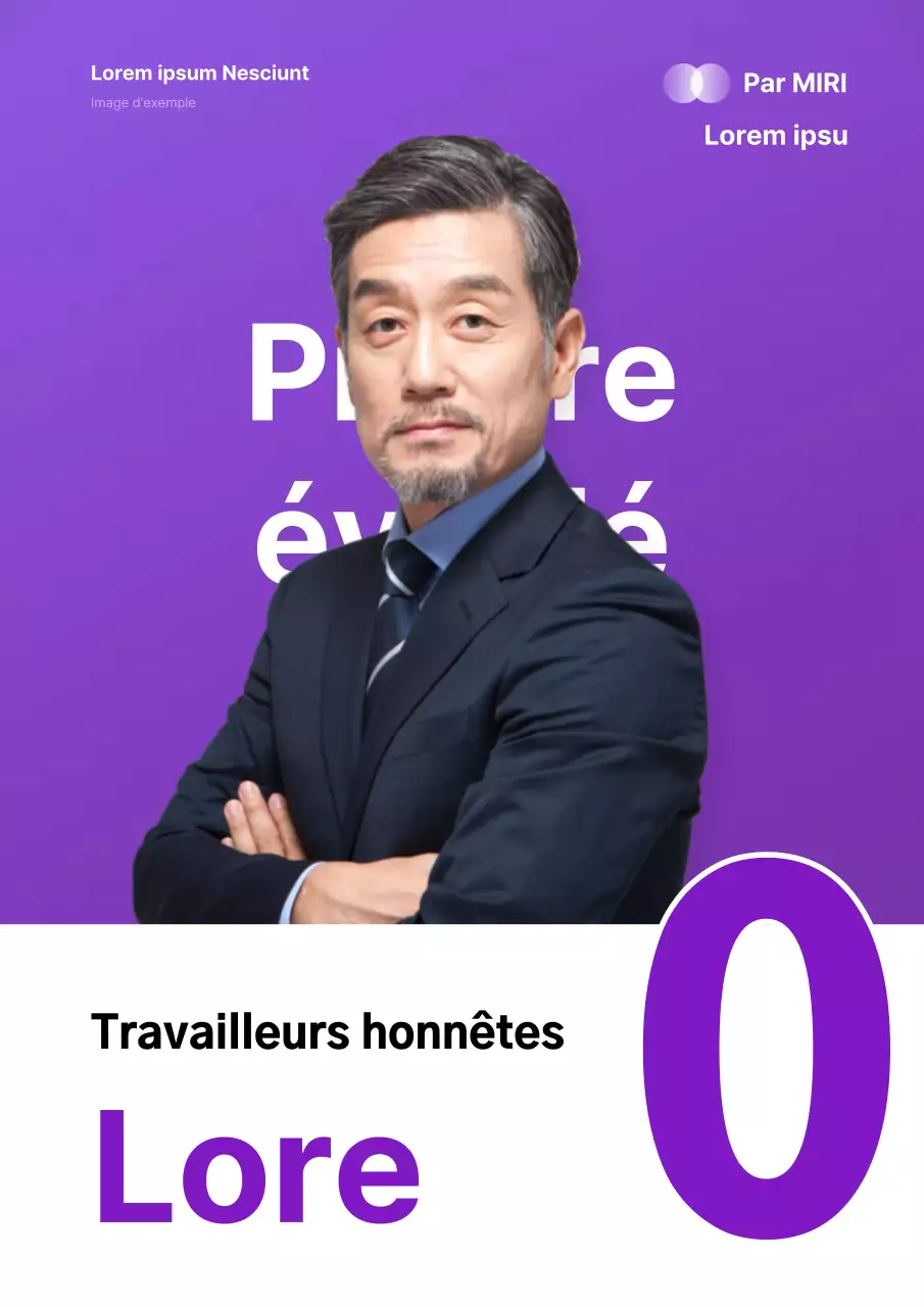 Une campagne électorale simple en violet et blanc