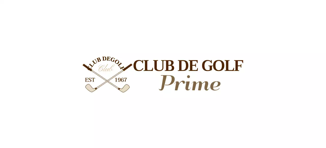 Clubs de golf avec logo de club de golf de couleur marron pour une sensation de classe