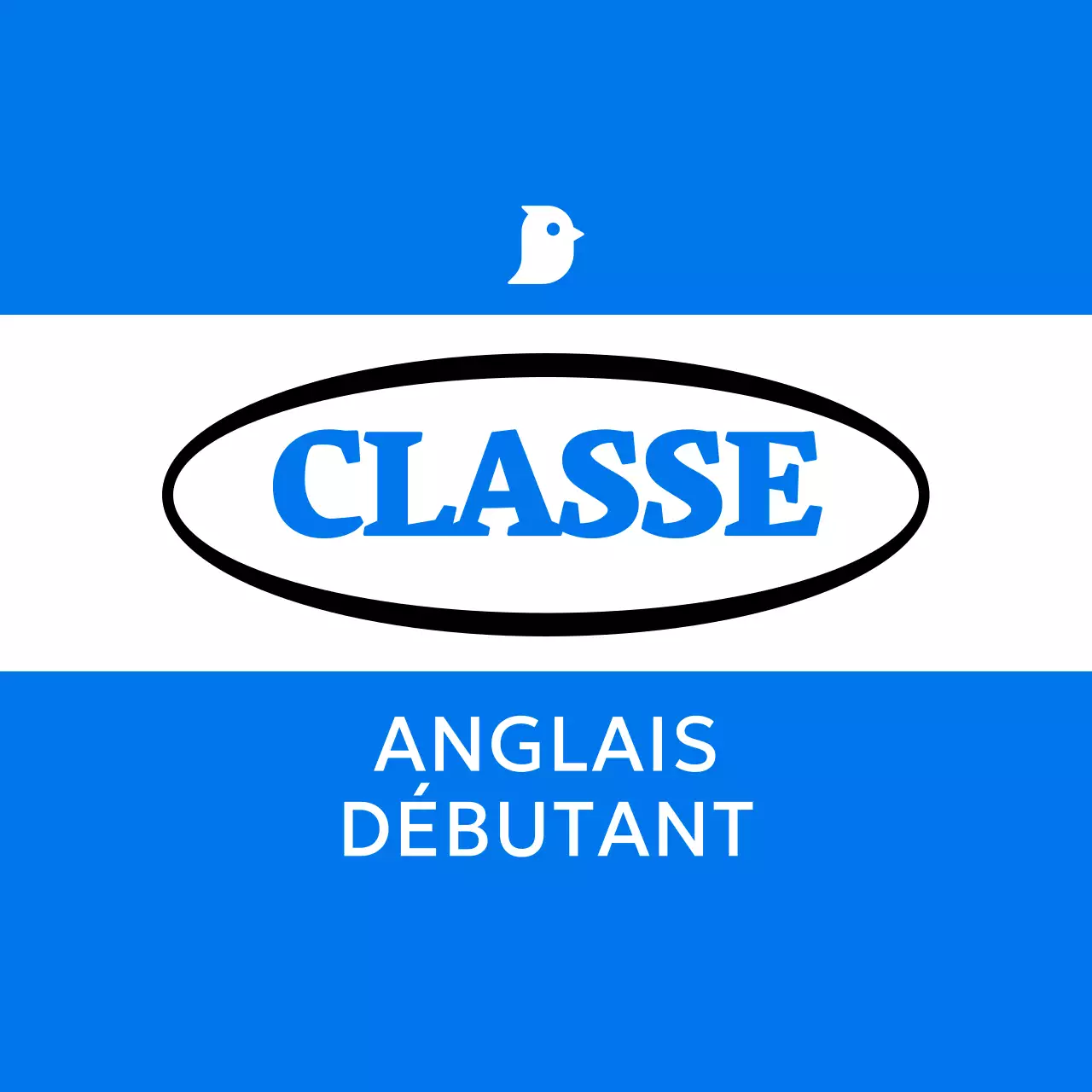 Design épuré avec un fond bleu et un cercle au milieu