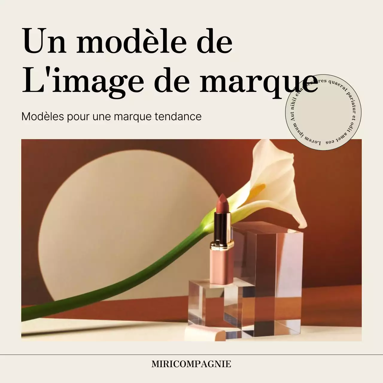 Un dossier de marque simple en beige
