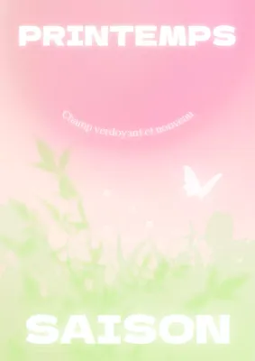 Postes de printemps tendance en rose et chartreuse