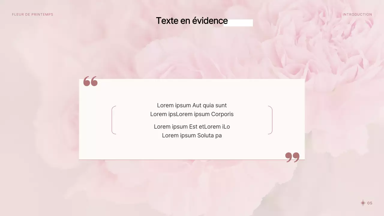 Jolies fleurs printanières en présentation rose et blanche