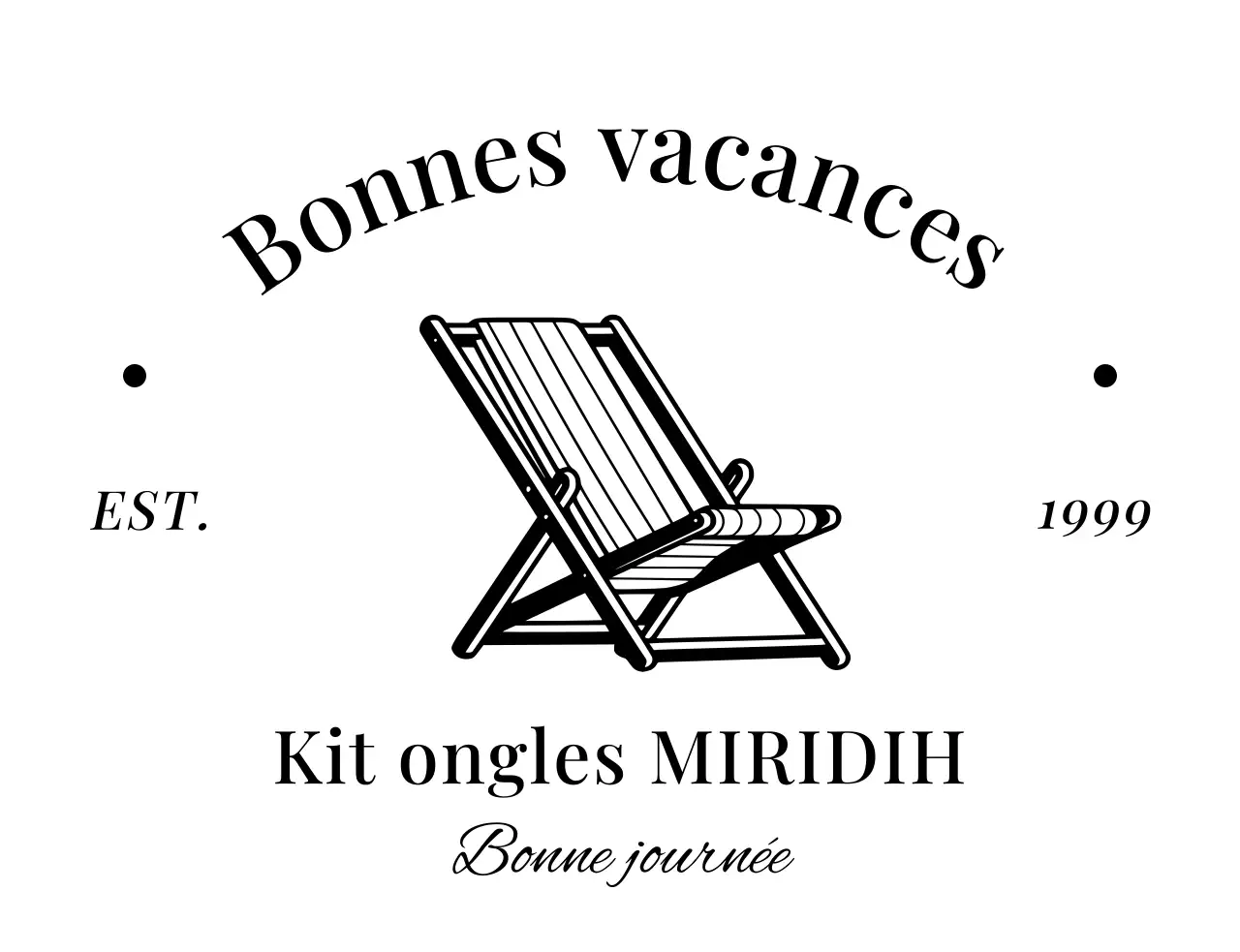 Papeterie rétro avec illustration d'une chaise de plage