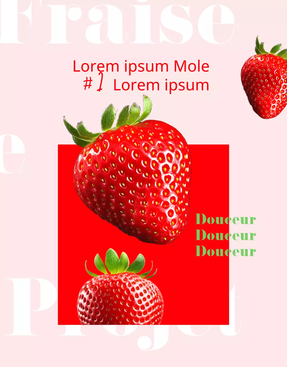 Promouvoir la vente d'outils rouges et de jolies fraises