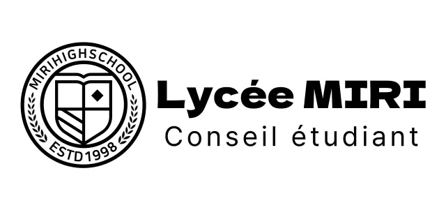 Logo d'un lycée en forme de cercle symbole de l'éducation