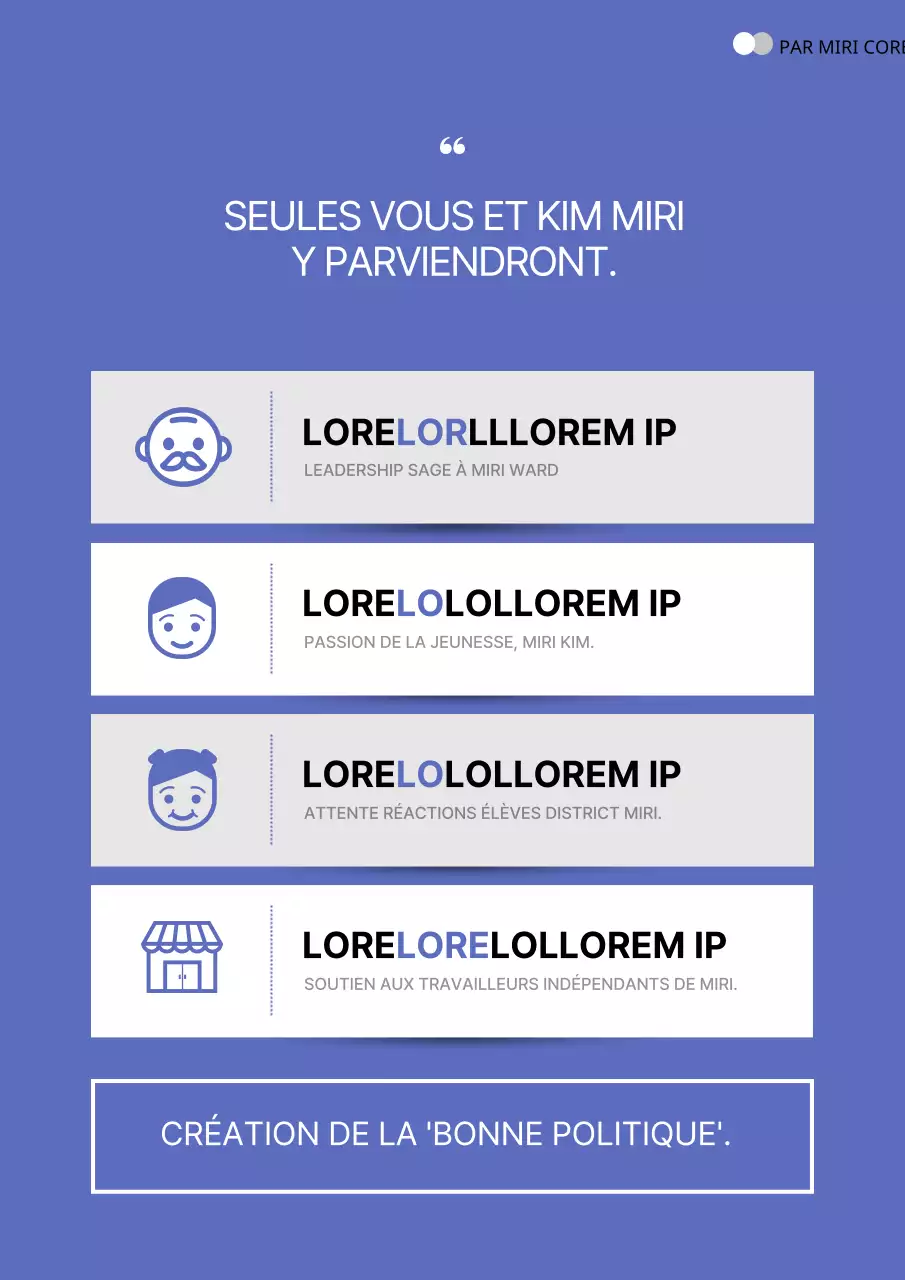 Une simple campagne bleue et grise pour promouvoir votre candidature