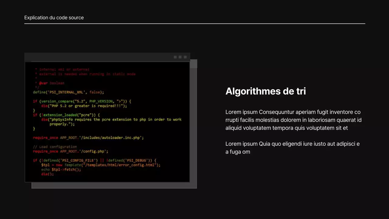 Une proposition simple de conception de développement en noir et blanc
