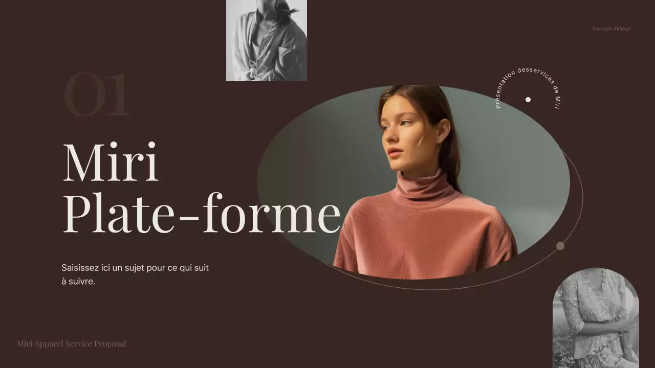 Prospectus moderne des services aux entreprises en beige et marron