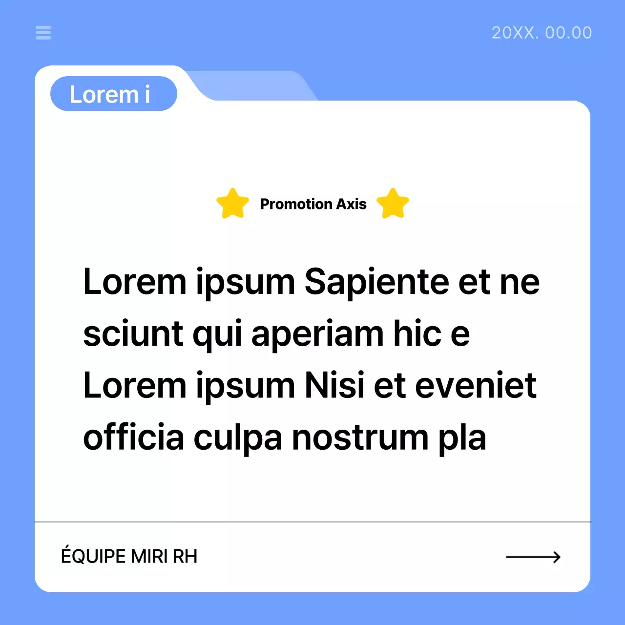 Guide simple d'annonce d'entreprise en bleu