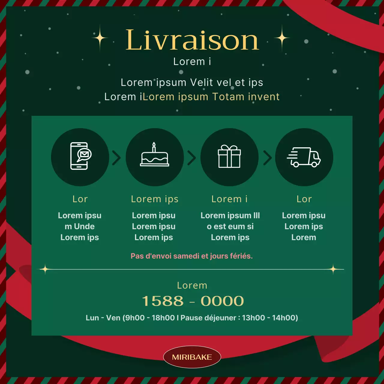 Promouvoir un gâteau de Noël classique en vert