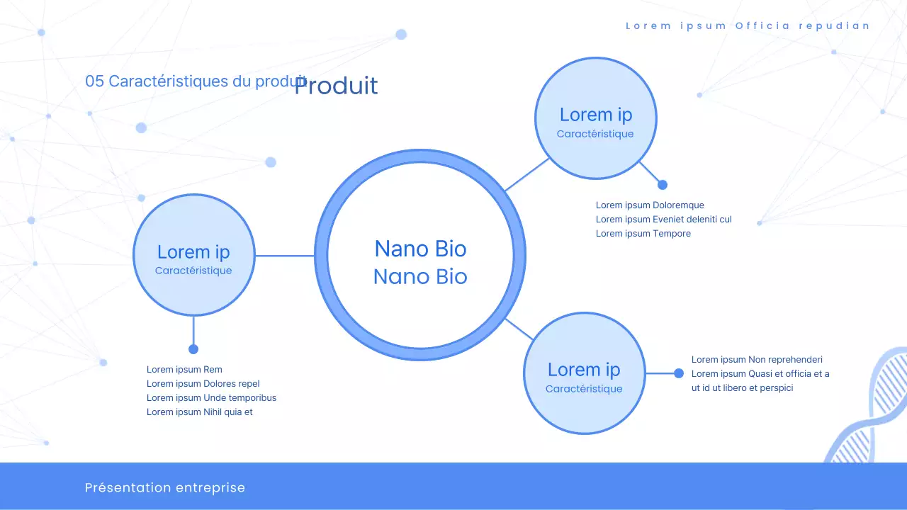 Proposition d'appel d'offres moderne pour des soins de santé pharmaceutiques en blanc et bleu