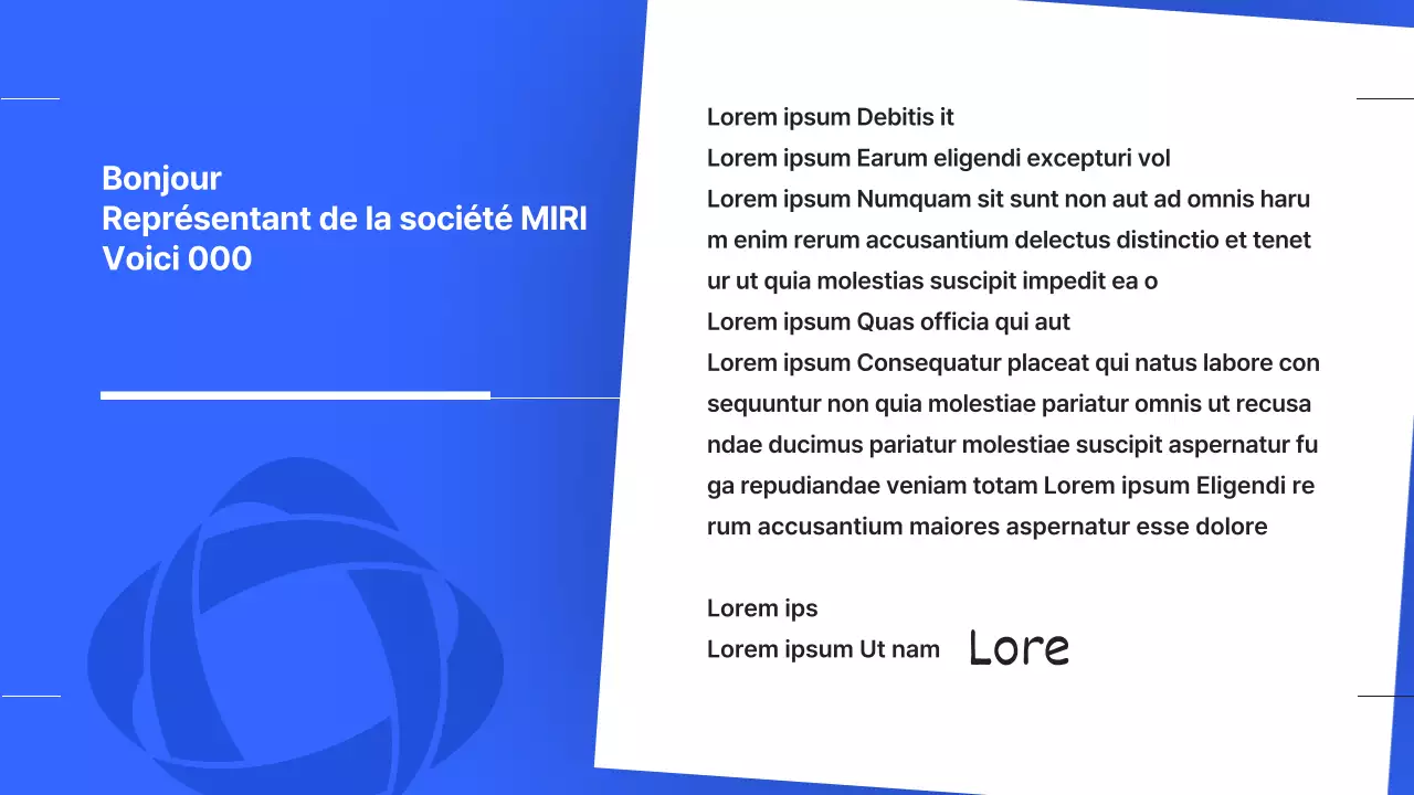Un simple rapport de performance de fin d'année en bleu