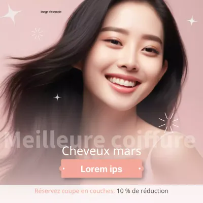 Promouvoir la coiffure du mois avec une touche de rose