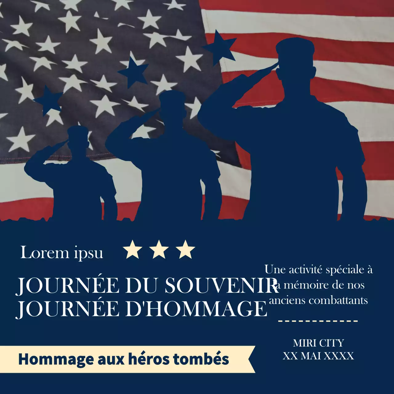 Publicité pour l'hommage traditionnel de la Marine et du Rouge au Jour du Souvenir