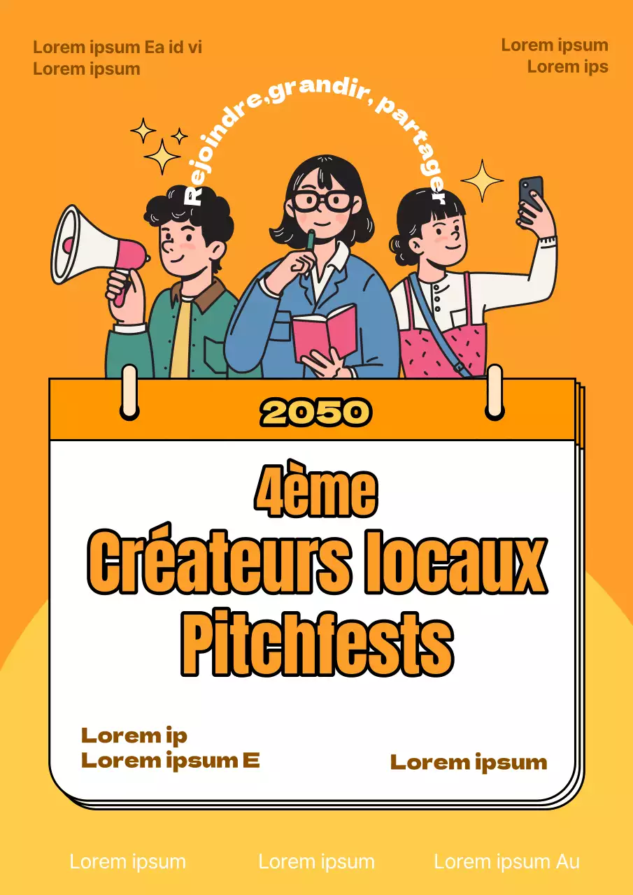 Promouvoir une présentation kitsch en jaune et orange