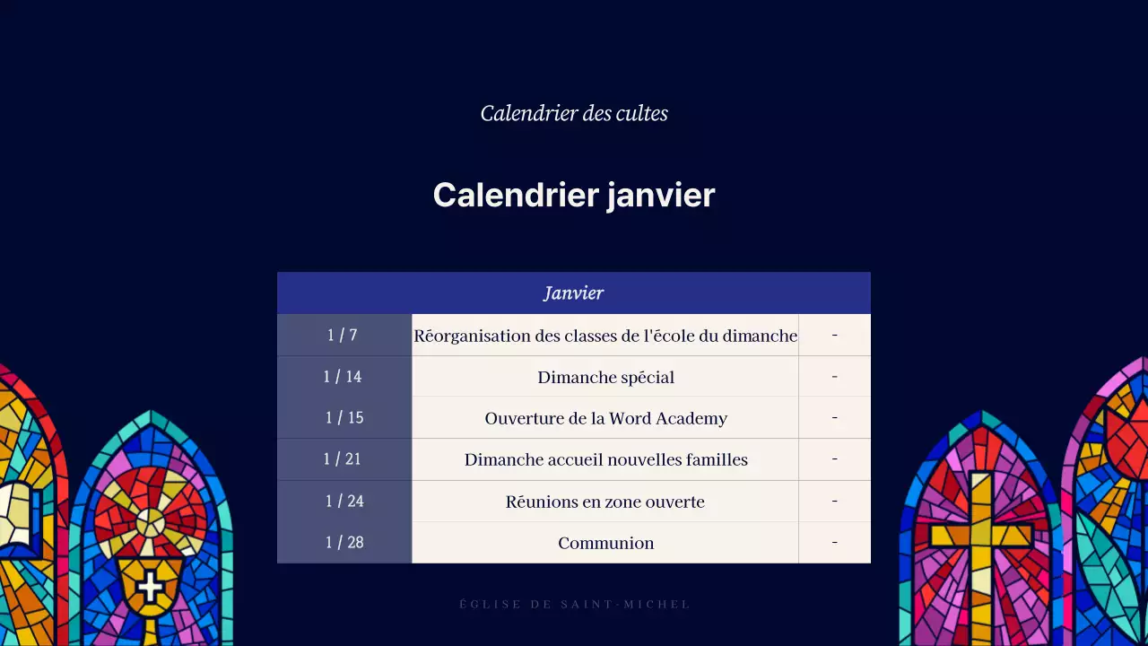 Un guide pour des services religieux simples en bleu marine et beige
