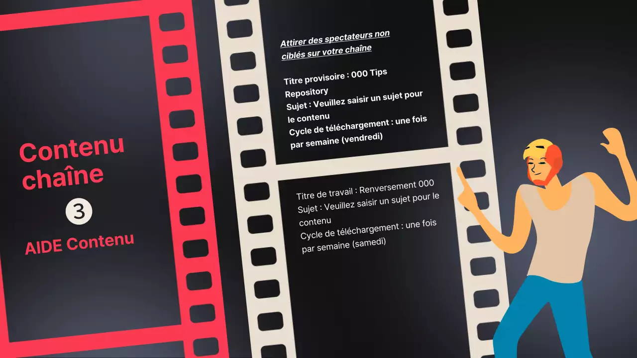 Plan de contenu vidéo [Proposition de plan de contenu vidéo tendance noir et bleu