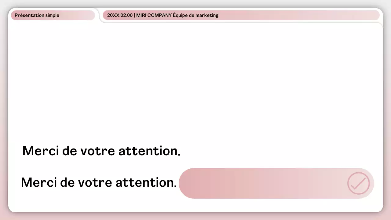 Une mise en page simple, rose et blanche, pour les entreprises