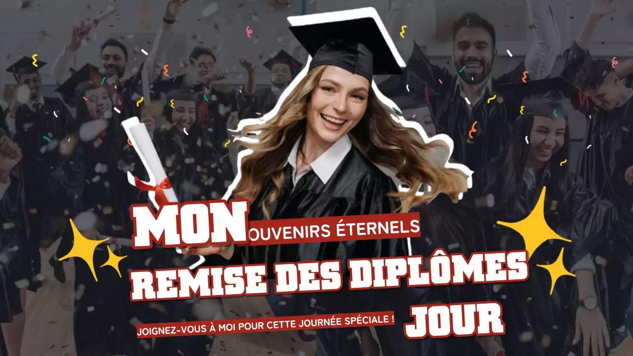 Une histoire de fin d'études très tendance en rouge et jaune