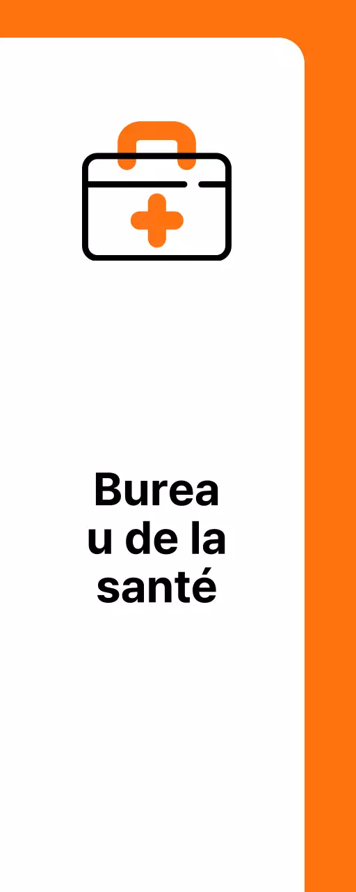 Trousse de premiers secours orange Guide de la salle de santé