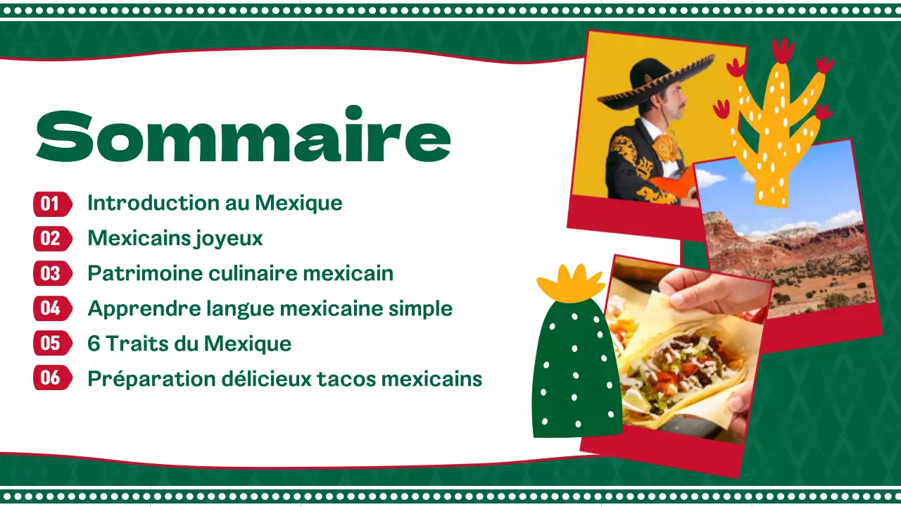 Introduction à la géométrie verte et rouge du Mexique