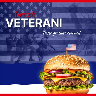 promozione patriottica rosso bianco blu per il giorno dei veterani